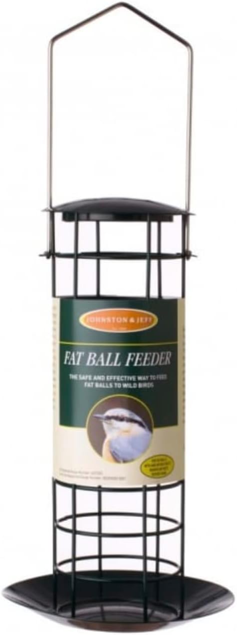 Johnston & Jeff Metal Small Fat Ball Feeder with Tray