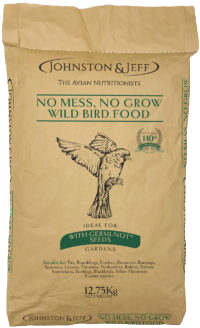 Johnston & Jeff No Grow No Mess Wild Bird Food 12.75kg - Buy 2 Bags Save 5%